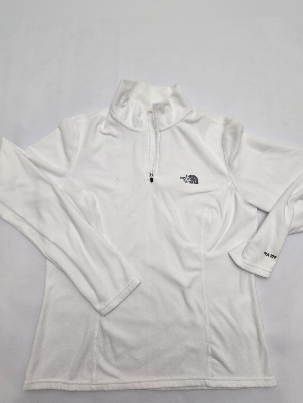 The North Face White Quarter-Zip Fleece Pullover